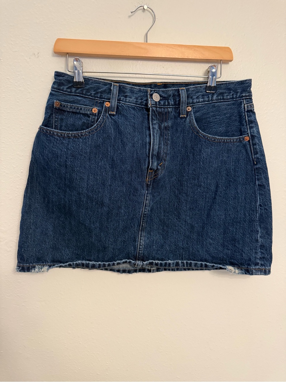Classic Dark Blue Denim Mini Skirt size 30